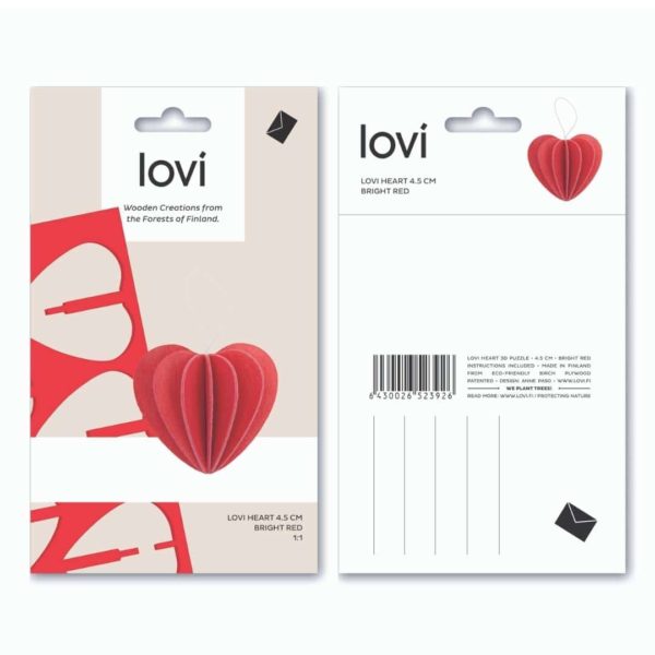 Lovi Herz Rot Postkarte valentinstag