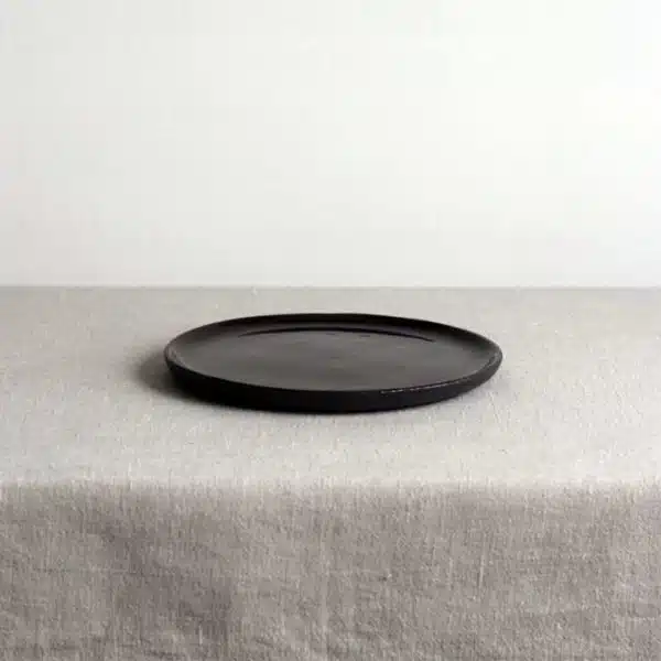Nordische Teller schwarz Keramik Handarbeit Finnland