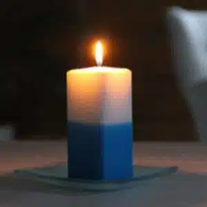 Kerze blau weiß Handgemacht Finnland