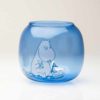Teelichthalter blau Mumintroll Glas