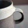 Nordische braun weiß Tasse handgemacht Keramik