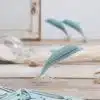 Delfine Blau Holzfigur Dekoration Lovi