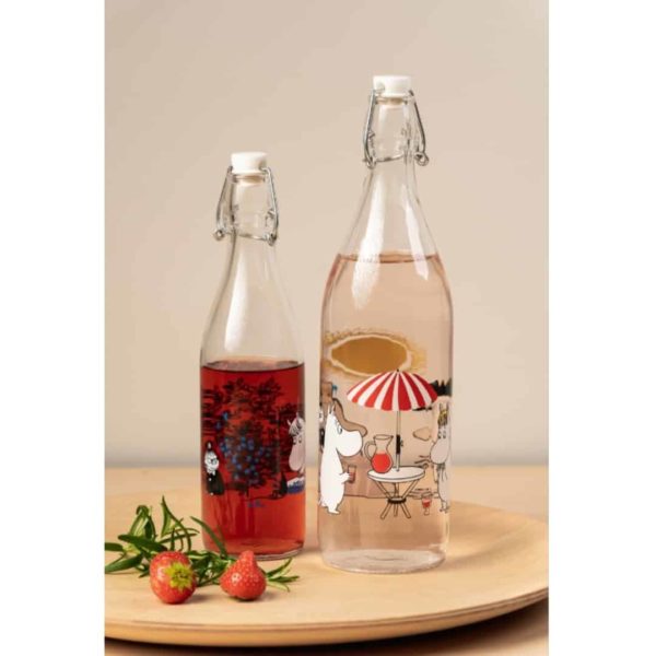 Dekorative Muminflasche aus Glas für Getränke