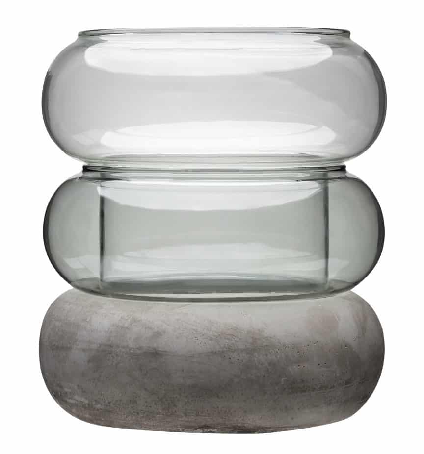 Vase Glas Windlicht Muurla runde Vase Laborglas Vase aus Glas