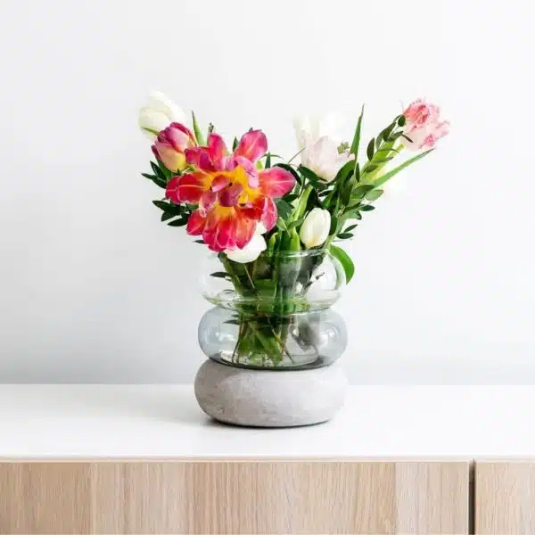 Frühlingsblumen Küche Laterne Muurla runde Vase Laborglas Vase aus Glas