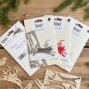 Deko-Rentier holzfigur Lovi Rentierdeko nachhaltig postkarte geschenk aus holz lappland nordisch weihnachten tischdeko kleinigkeit geschenkidee