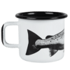 Tasse Emaille Fisch Lachs Becher Muurla
