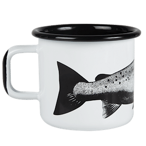 Tasse Emaille Fisch Lachs Becher Muurla