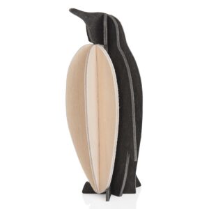 pinguin deko holzfigur basteln schwarz-weiß Postkarte Holz Lovi Dekoration