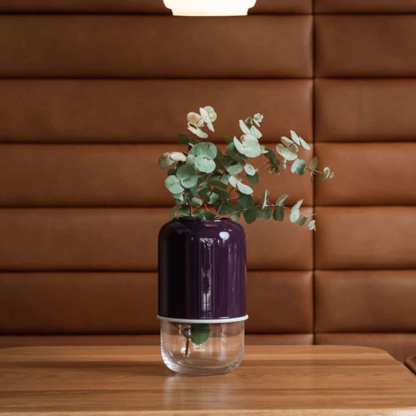 verstellbare violett Vase Glasvase Blumen Gesteck Deko Home finnisches Design