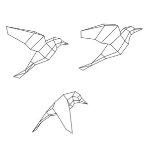 3D puzzle vorlage vögel papier