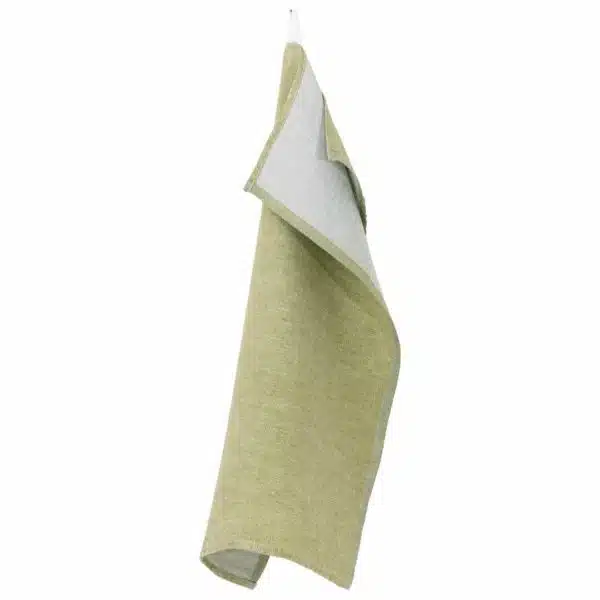 Mehrzwecktuch Geschirrtuch Handtuch 100% Leinen Leinenstoff Wendetuch zweifarbig olivgrün olive-grau grau