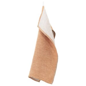 Mehrzwecktuch Geschirrtuch Handtuch 100% Leinen Leinenstoff Wendetuch zweifarbig leinen-rost