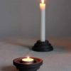 Kerzenständer schwarz Porzellan handgemacht Keramik Finnland