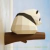 Panda Wanddeko Papercraft