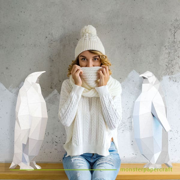 pinguine papercraft deko