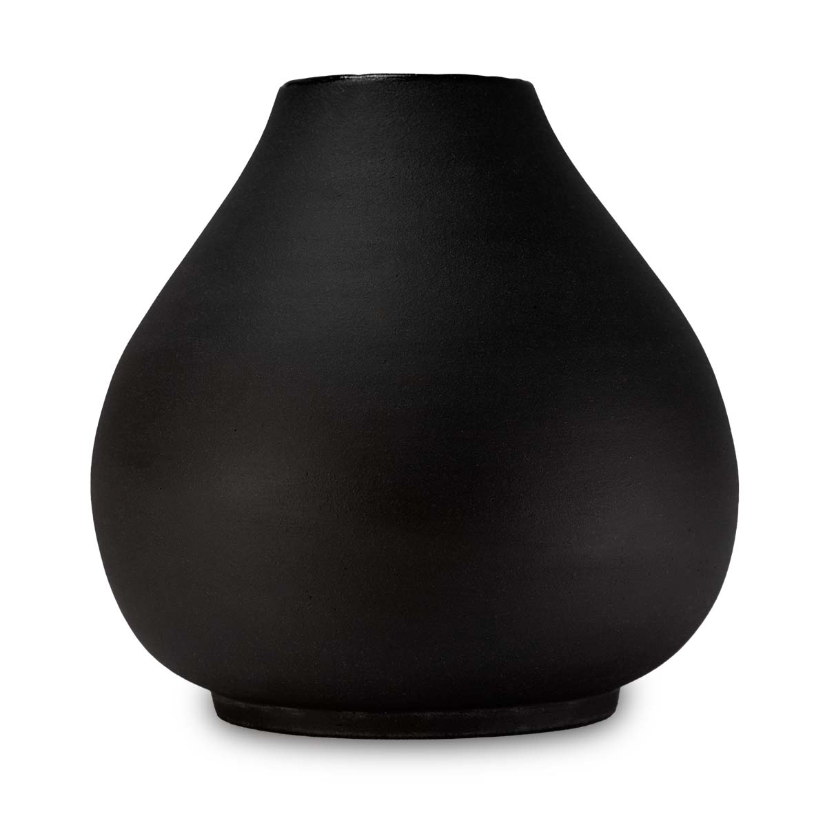 Vase 17cm schwarz ton keramik porzellan
