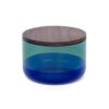 glasbehälter dose glasdose grün blau deckel