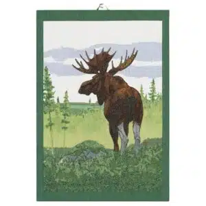 Elch Geschirrtuch Ekelund Moose grün tier