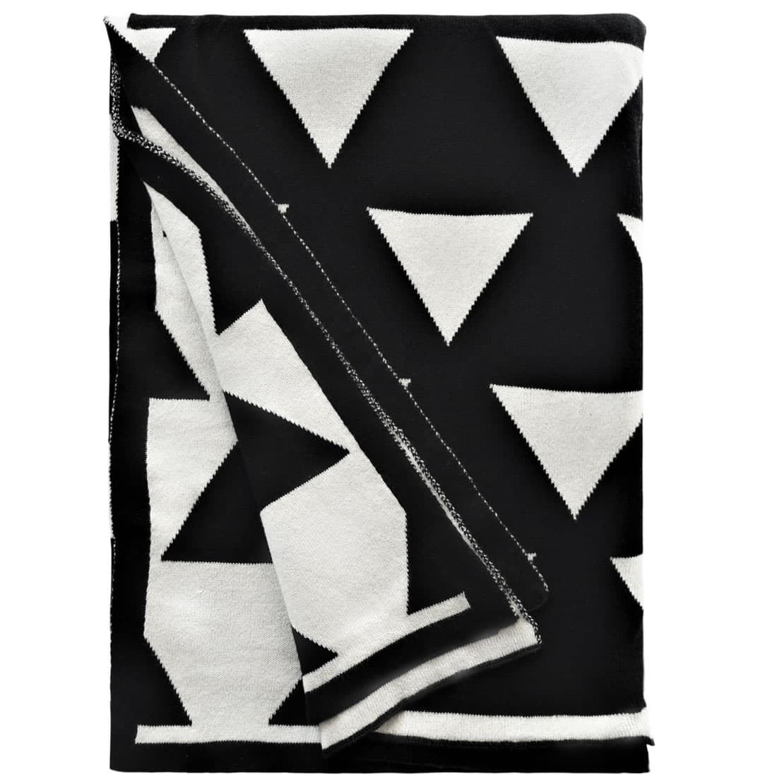 Kuscheldecke baumwolle Modern schwarz weiß