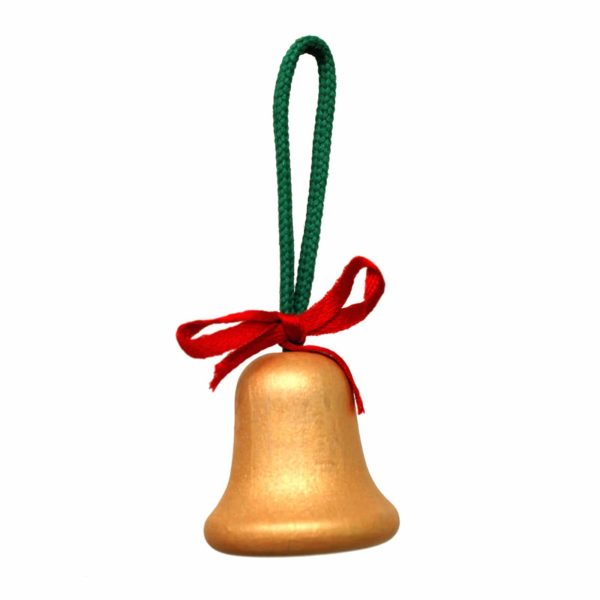 goldene glocke holz weihnachtsbaumschmuck deko