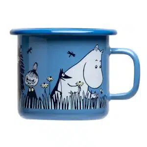 Mumin Tasse Blau Emaille Freunde Muurla