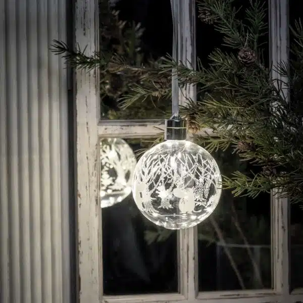 Mumin Weihnachtskugel Glas LED Licht Muurla