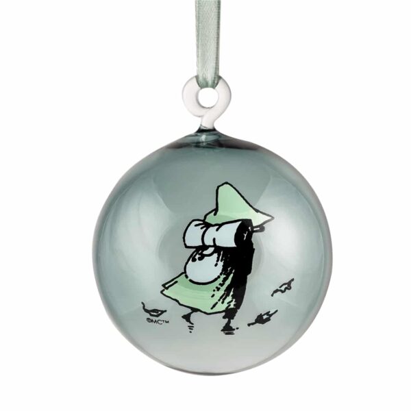 Glaskugel Mumin Schnupferich grün Weihnachtskugel Muurla