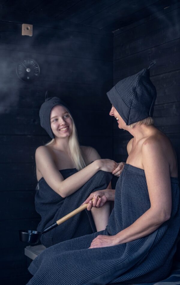 saunakelle modern schwarz holzgriff rento sauna aufguss saunahut