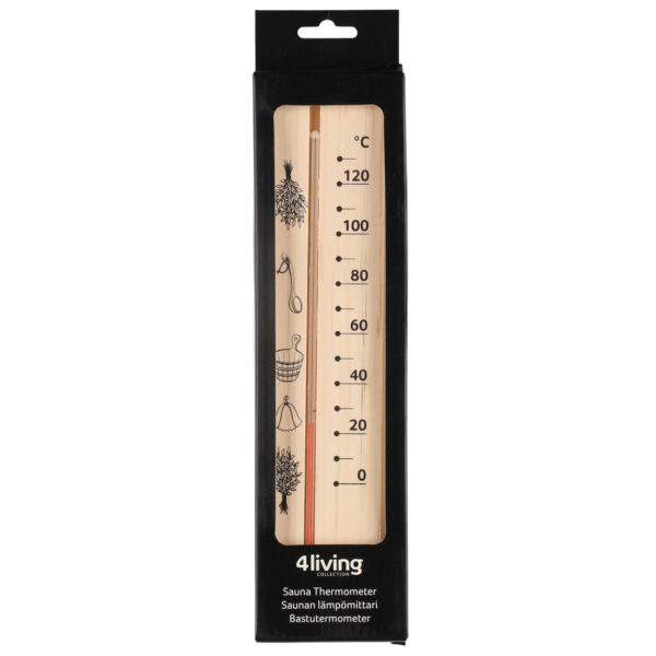 sauna thermometer holz kunst design hell