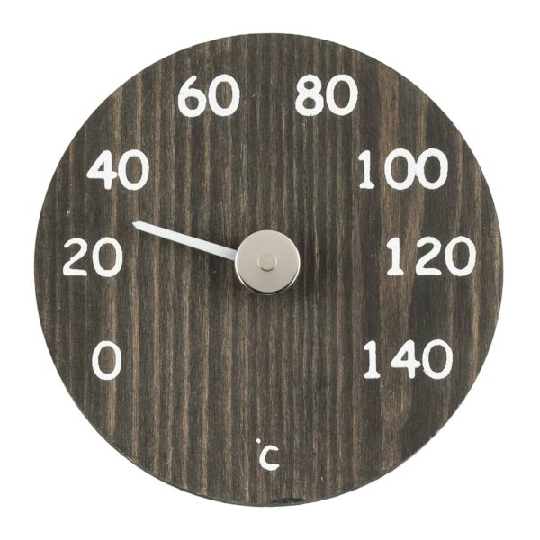sauna thermometer holz dunkle braun temperatur