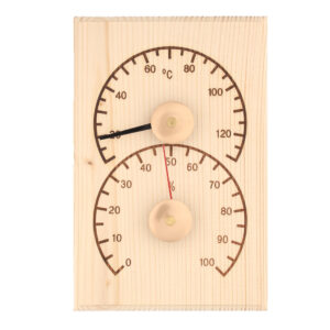 Sauna thermometer hygrometer holz hell kiefer saunazubehör temperatur messen