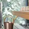 saunakübel metall sauna eimer holzgriff rento gold