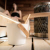 saunakübel metall sauna eimer holzgriff rento mattweiß
