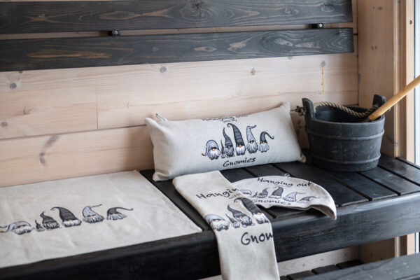 Saunatuch Sauna Sitztuch Baumwolle weihnachten wichtel textilien