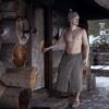 saunahandtuch männer sauna wickelhandtuch hüfte winter