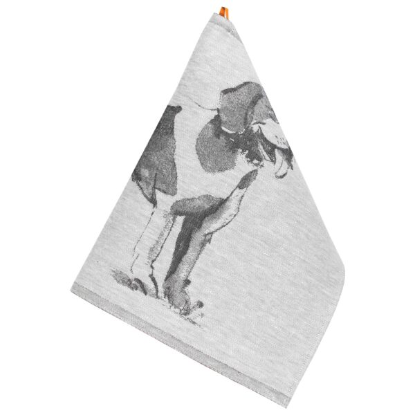 Geschirrtuch Hund Beagle Design Halbleinen Grau kaufen geschenk teemu järvi