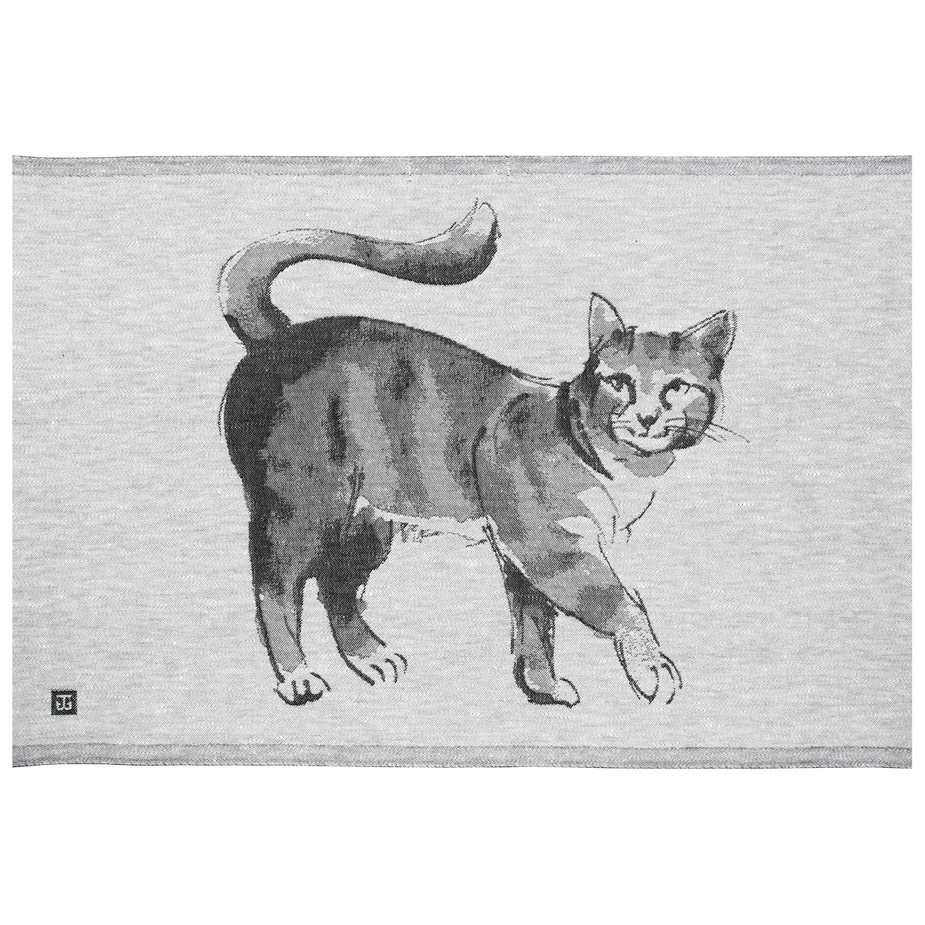 Geschirrtuch Katze gemalt Katzenmotiv grau lapuan kankurit
