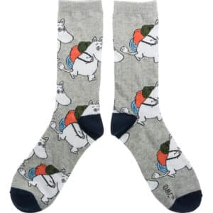 Mumin Socken Mumintroll Grau Männer Geschenk Baumwolle