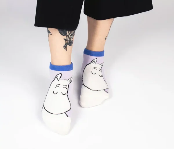 Mumin Sneaker Socken Füßlinge Lila Violett Mumintroll geschenk
