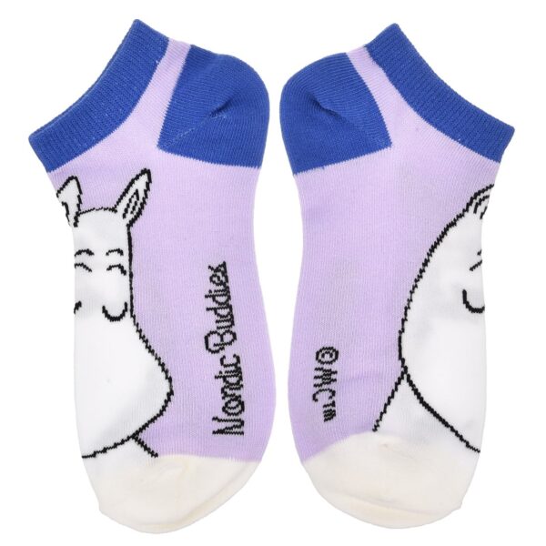 Mumin Sneaker Socken Füßlinge Lila Violett Mumintroll baumwolle