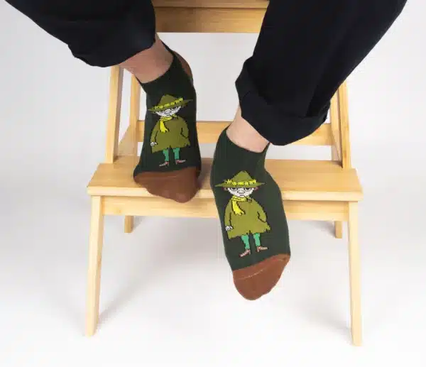 Mumin Sneaker Socken Schnupferich Mumrik Füßlinge Grün geschenk
