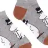 mumin sneaker socken muminpapa füßlinge grau braun männer baumwolle