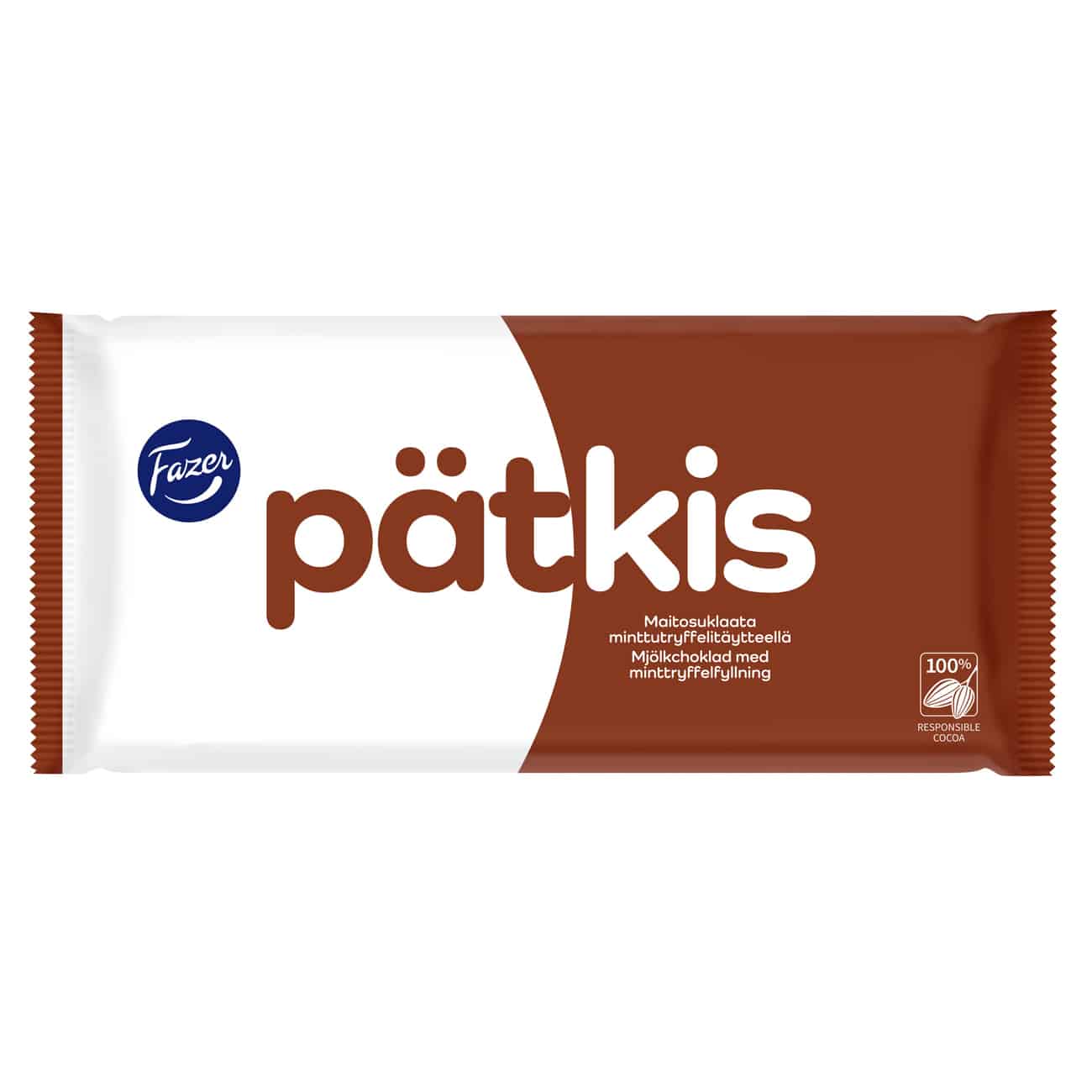 Patkis Schokolade Fazer Finnland Minze Pfefferminze Trüffel Minztrüffel fairtrade Schoki Schokoladentafel 121g Tafelschokolade
