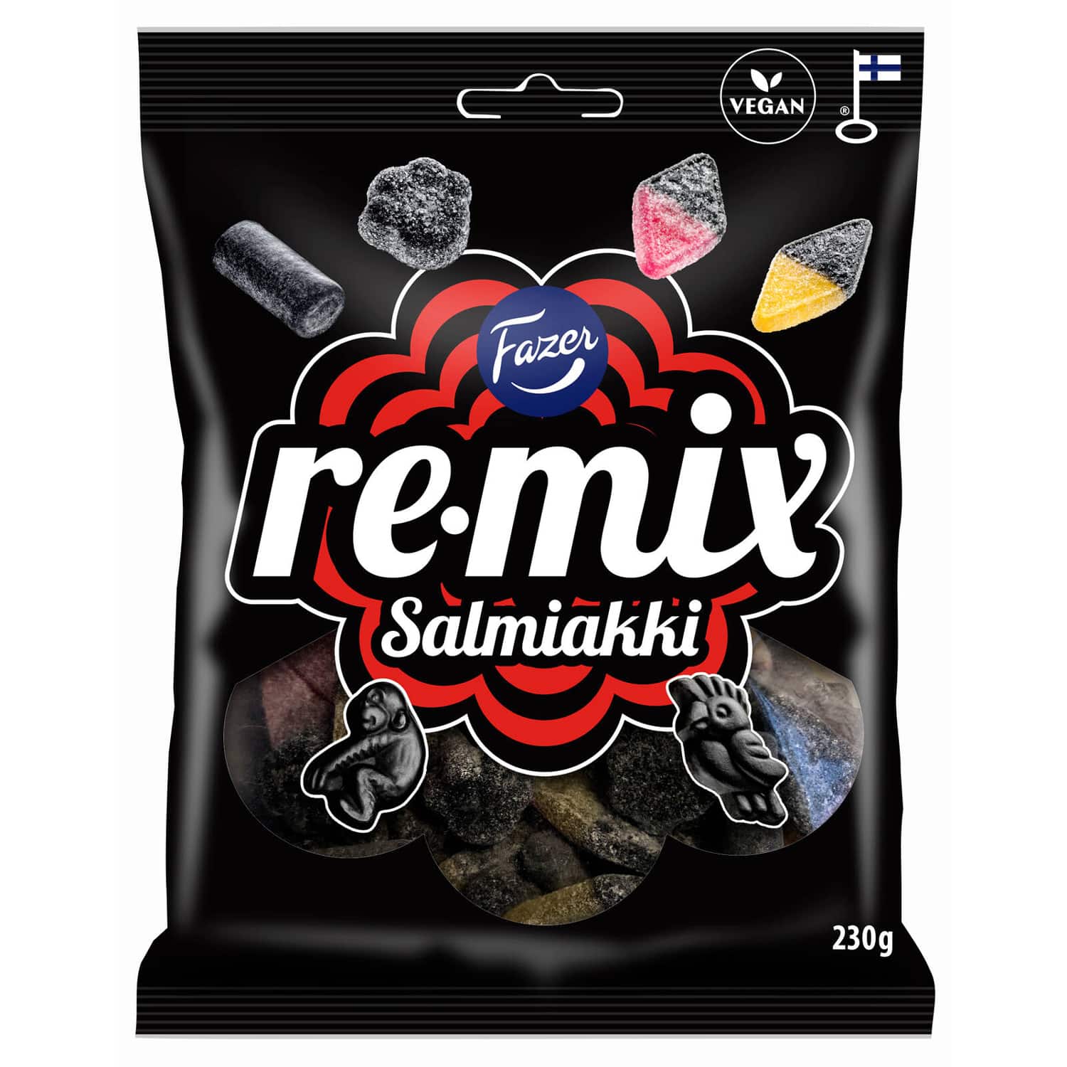 Remix_Salmiakki-230g-Lakritzbonbons-lakritze-finnisches-lakritz-salmiak-vegan-fazer-bonbons-bonbontuete
