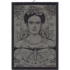 Frida Kahlo-Belleza-35x50-por-la-vida-Kuechentuch-geschirrtuch-handtuch-gaestehandtuch-kuenstlerin-portrait-schwarz