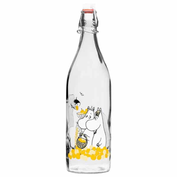 Mumin Glasflasche Trinkflasche Früchte Design Moomin Mumintal Nachhaltig