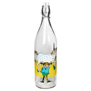 Muurla Glas Trinkflasche mit Pippi Langstrumpf Design Nachhaltigkeit