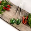 Muurla Salatbesteck Glaslöffel Set in Grün Elegante Tischkultur