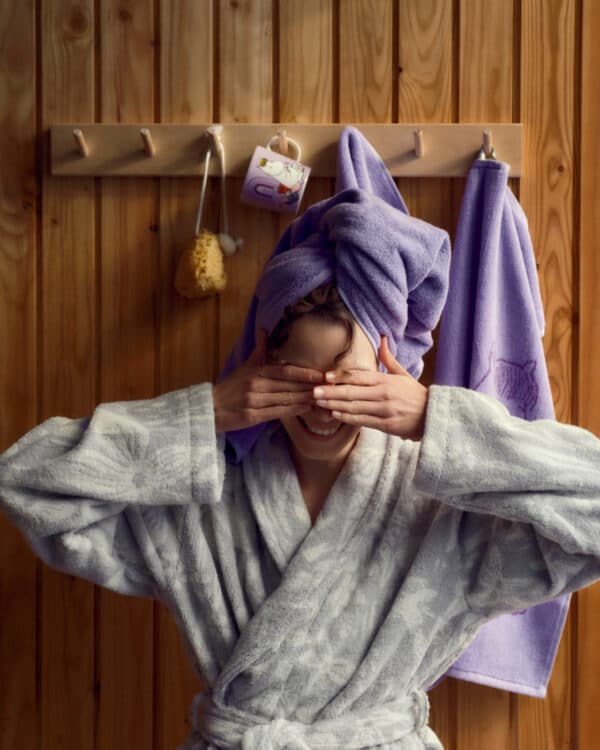 mumin frottee moomin baumwolle bademantel arabia finland geschenk handtücher sauna spa